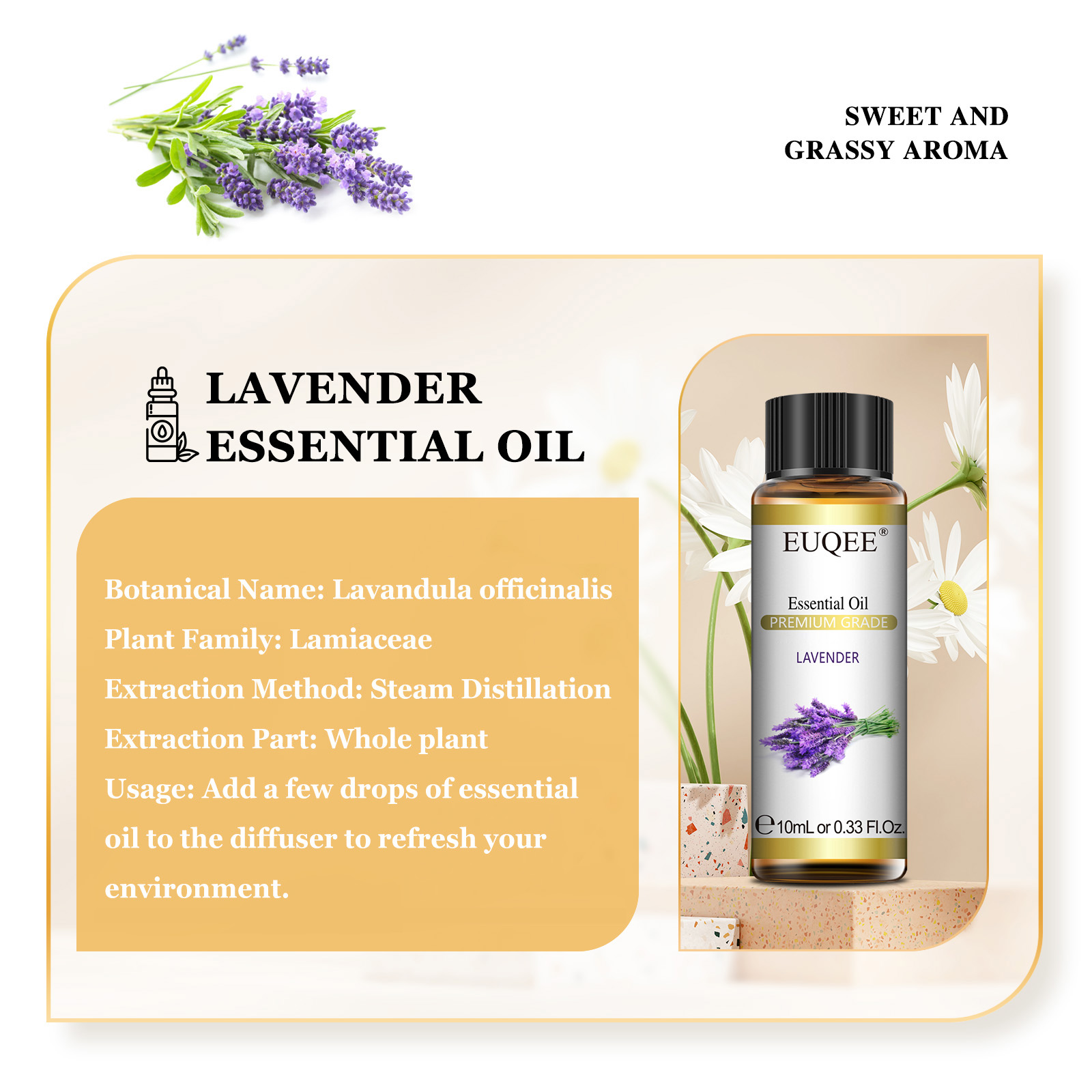 EUQEE 10ml Saf Doğal Esansiyel - Lavender Oil incelemesi ve fiyatı